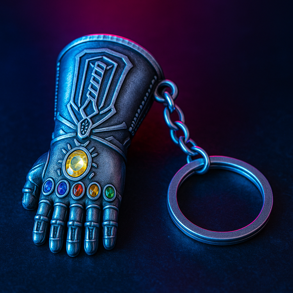 Infinity Gauntlet Silver Metal Keychain