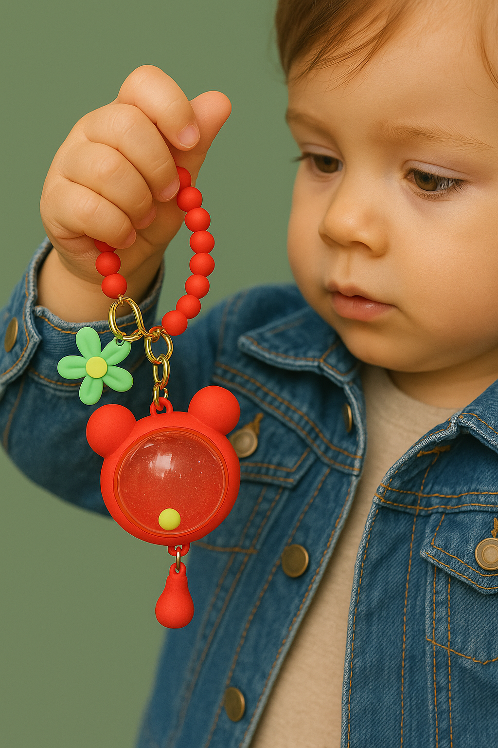 Cute Red Bear Keychain