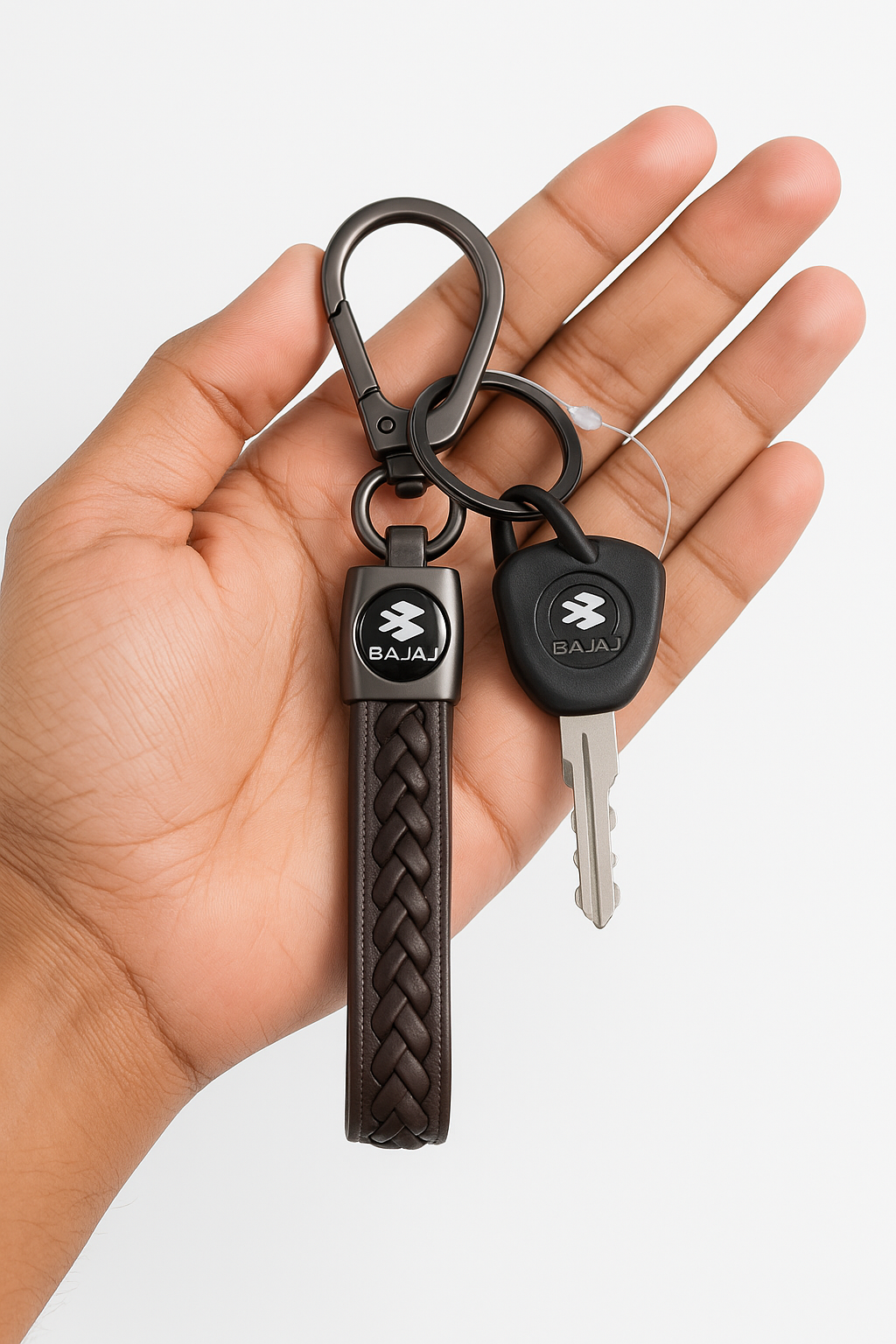 Bajaj Premium Braided Leather keychain