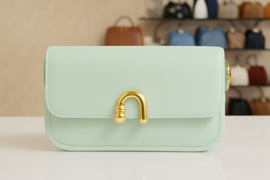 Mint Green Leather Handbag
