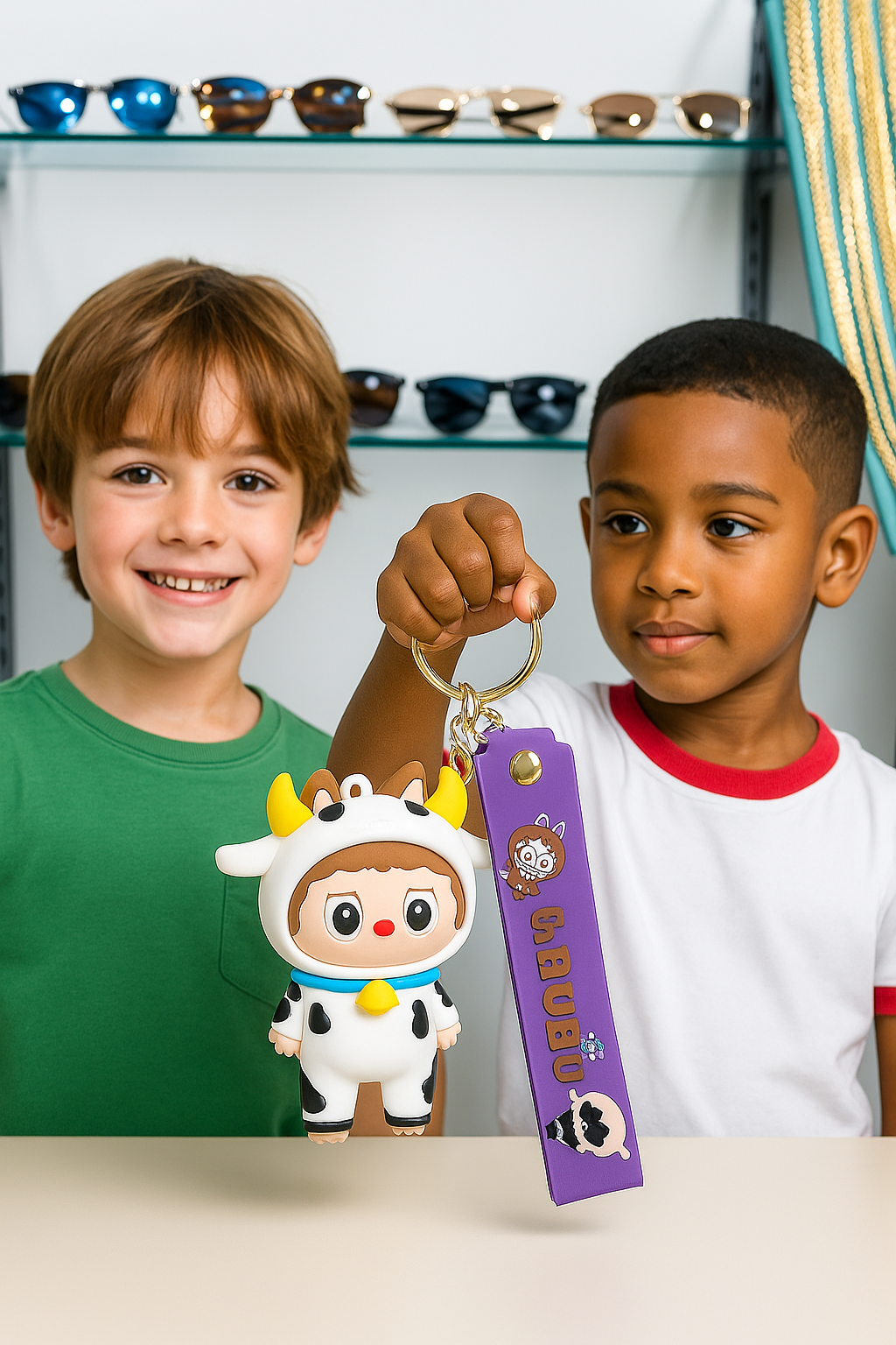 Cute Cow Costume Keychain