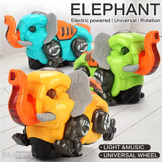 Mechanical Elephant Vehicle Car Toy with Light, Music,