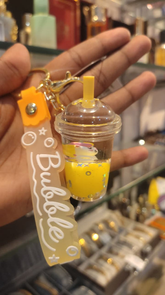 Cute Unicorn Bubble Cup Keychain