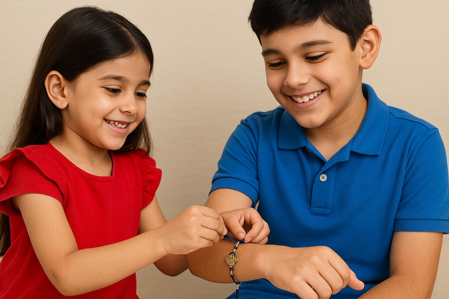 Premium Blue Stone Rakhi Combo Set ๐