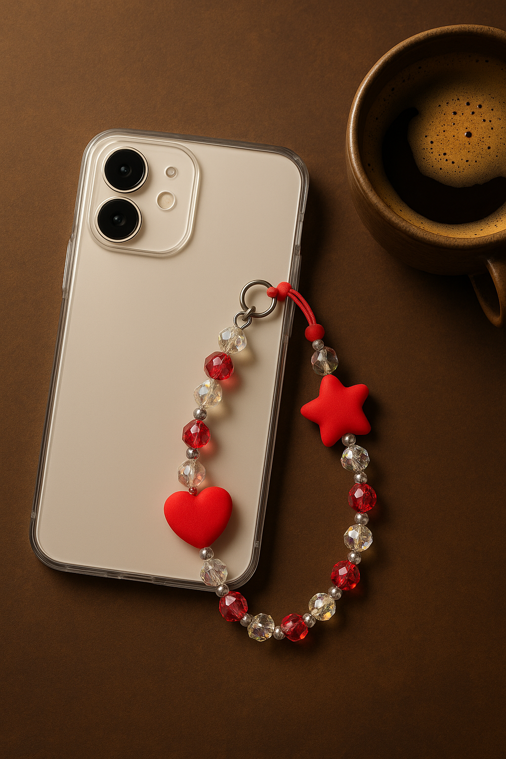 Crystal Beaded Phone Charm
