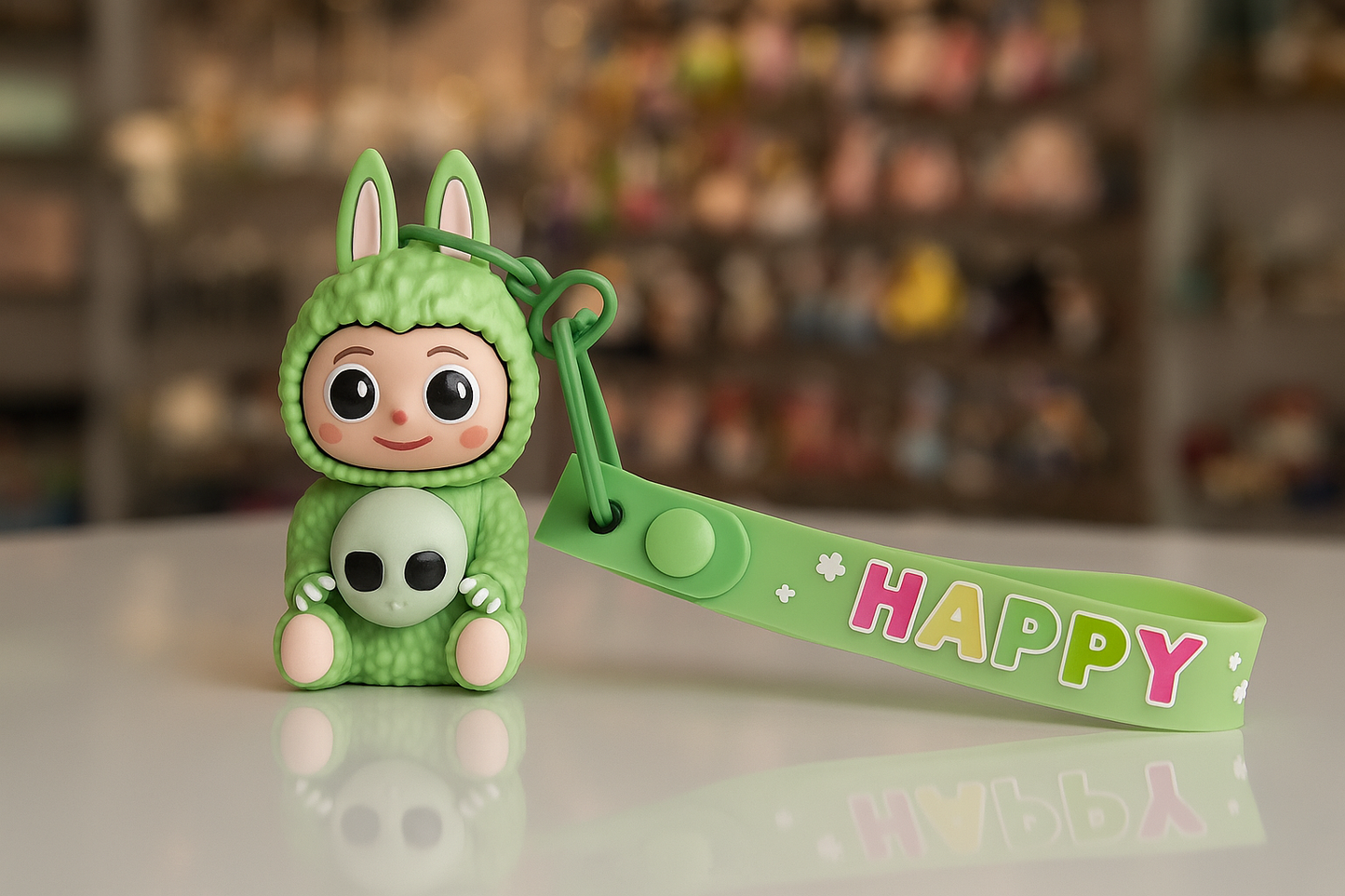 Labubu Green Bunny Keychain