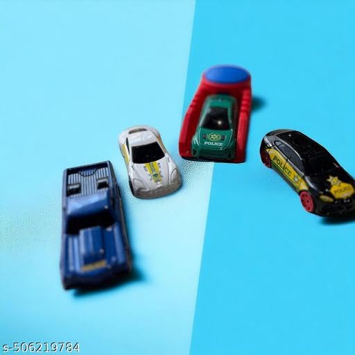 Alloy Car Catapult Set – Die-Cast Metal Police Car Launcher Toy