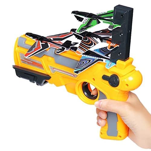 Airplane Launcher Toy Catapult Aircrafts Gun with 4 Foam Aircrafts,