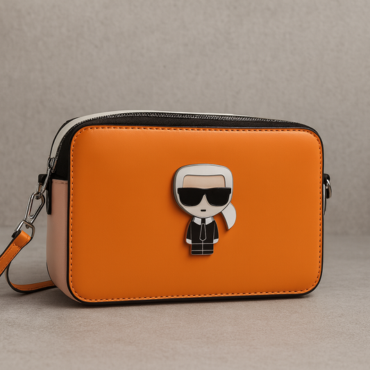 Trendy Orange Cartoon Crossbody