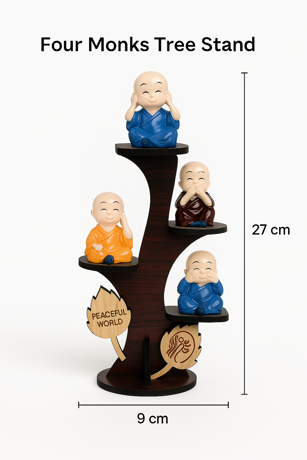 🧘 Peaceful World Monk Figurine Set