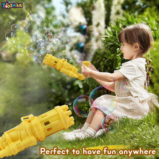 8 Hole Electric Bubbles Gun Gatling Bubble Machine Toy with Scoup Bottle
