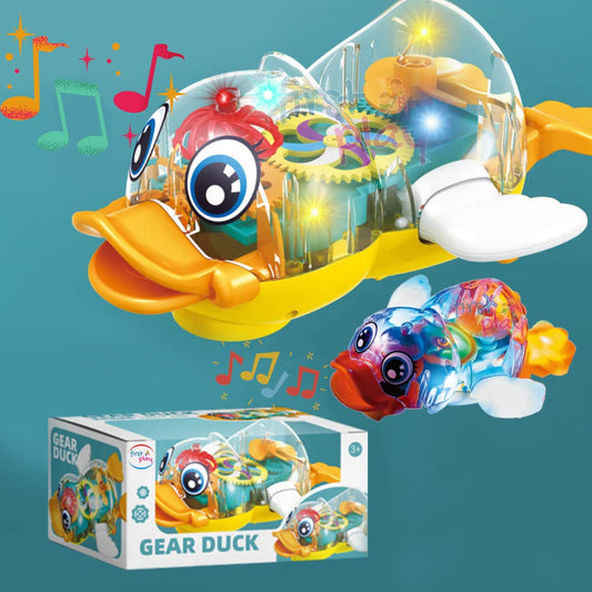 Bump n Go 3D Gear Transparent Duck Toy