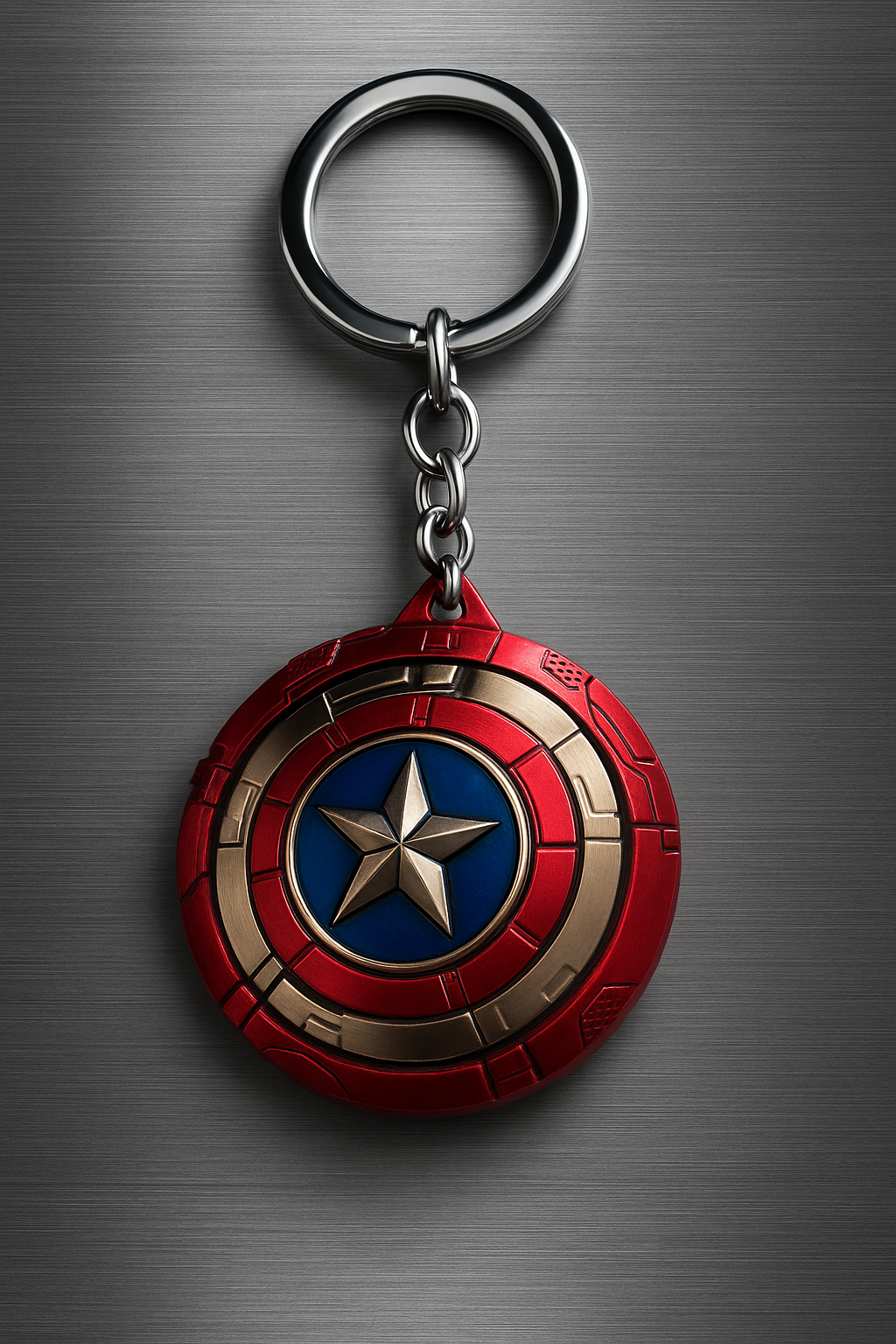 Captain Shield Metal Keychain