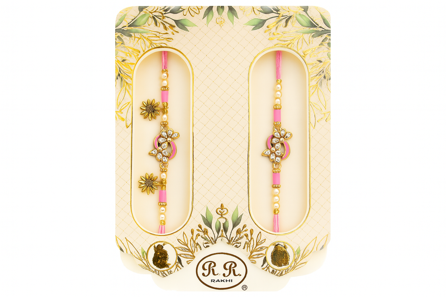 Elegant Designer Rakhi Combo Set ๐