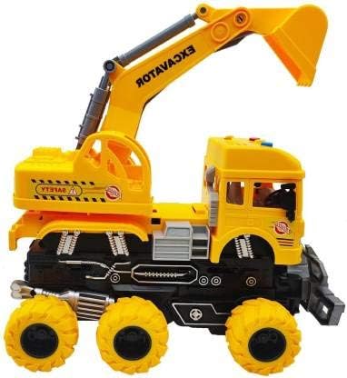 Friction Powered Engineering Excavator Truck for Kids Boys Girls