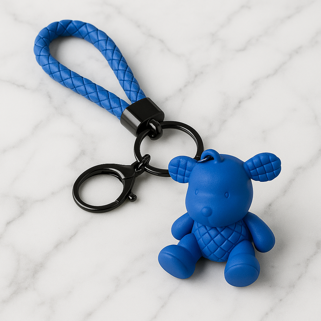 Blue Bear Keychain