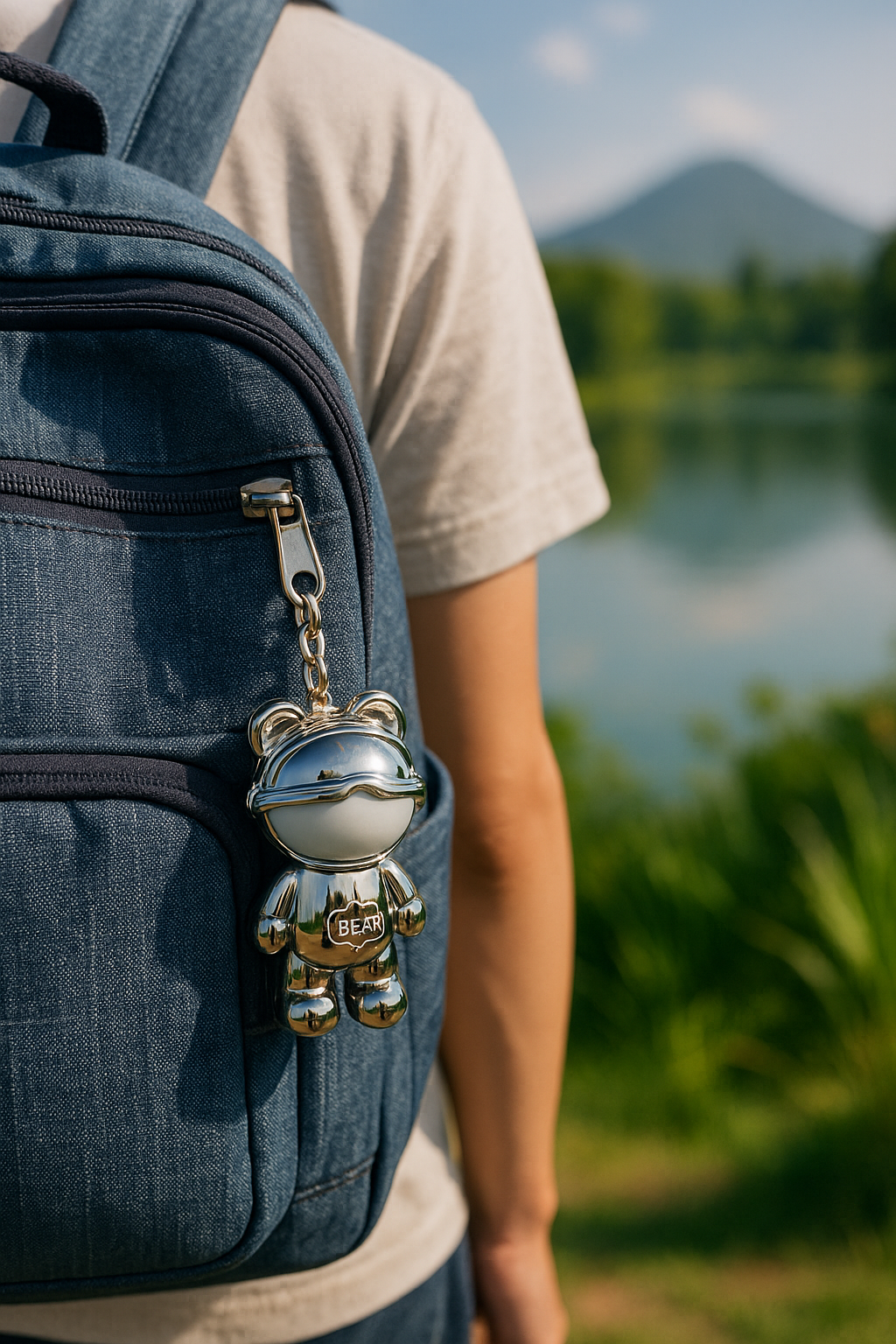 Silver Bear Keychain |