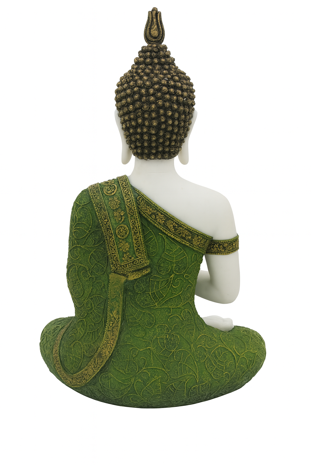 π Elegant White & Green Buddha