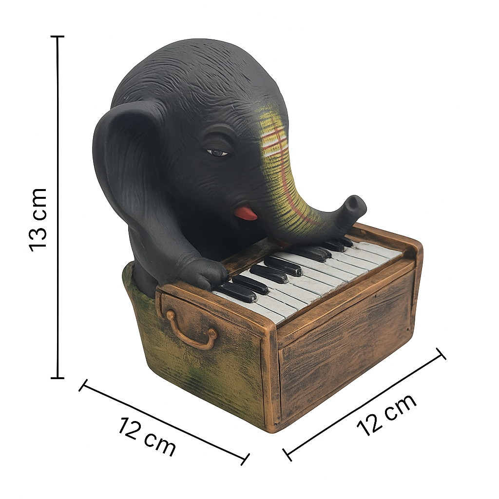 Ganesh Ji Idol Playing Harmonium