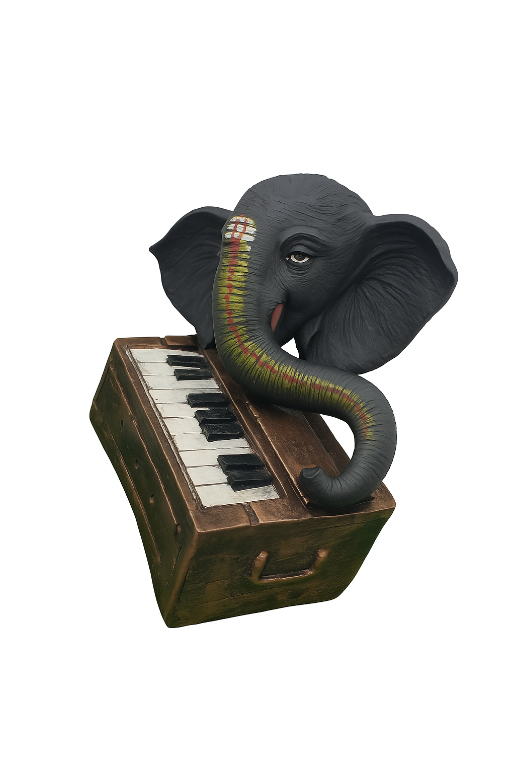 Ganesh Ji Idol Playing Harmonium