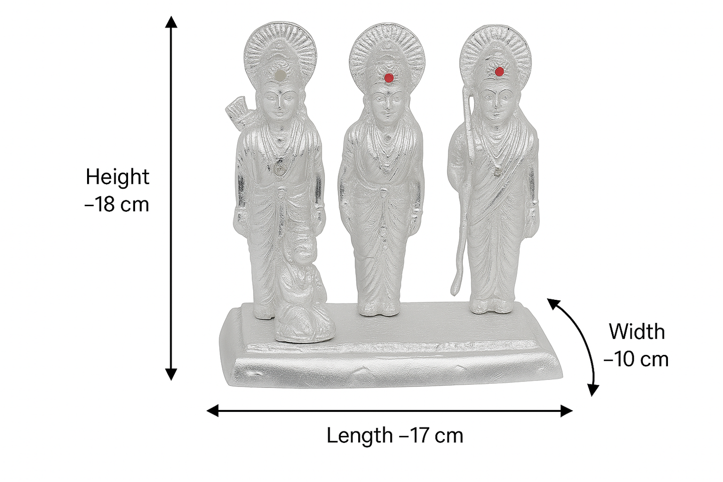 Silver Ram Darbar Idol Set
