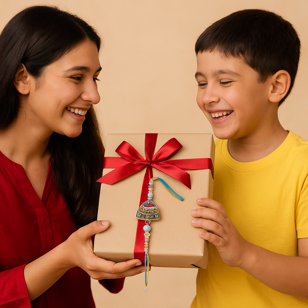 ๐งตโจ Stylish Beaded Rakhi for Brother