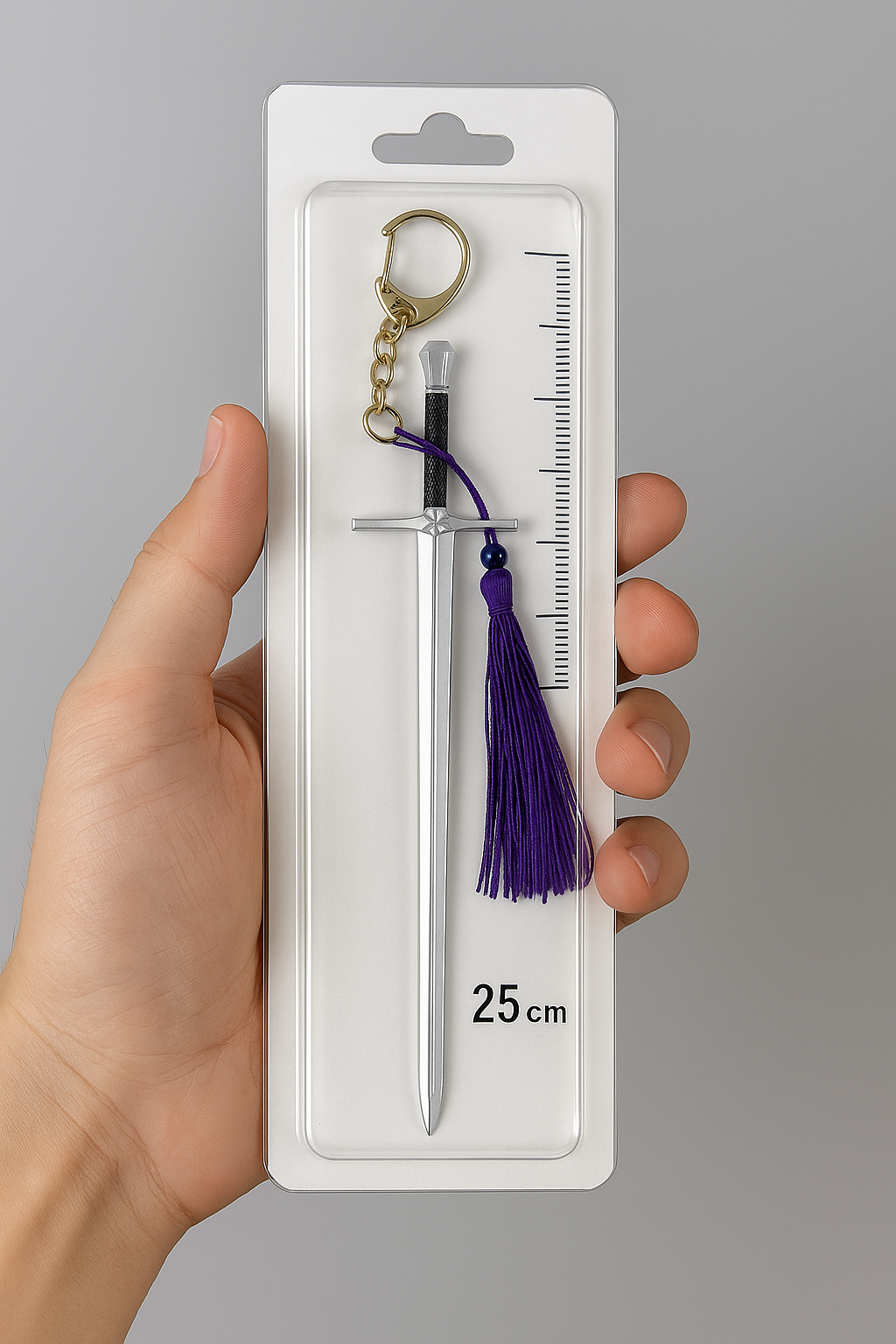 Miniature Medieval Sword Keychain with Sheath