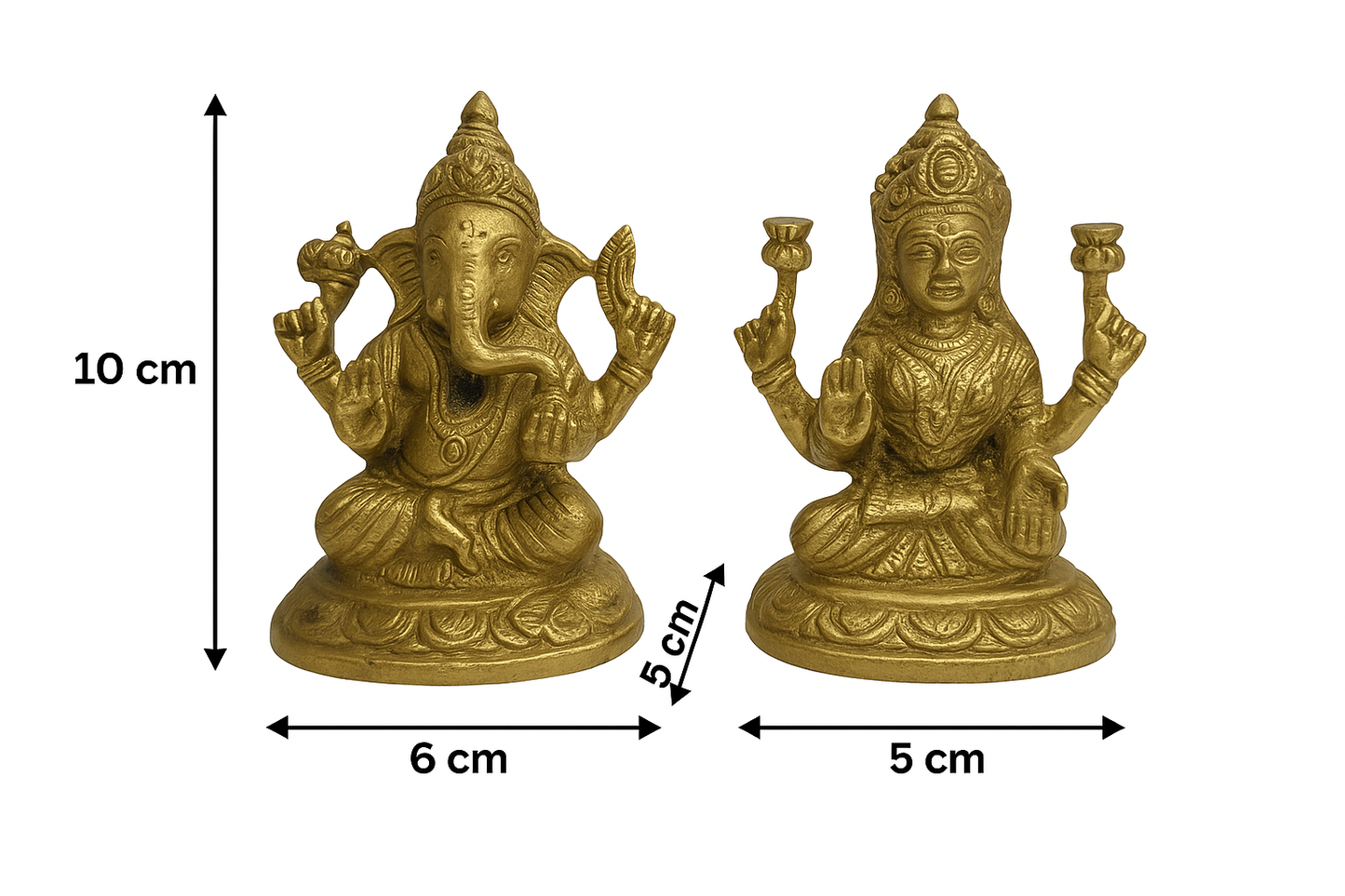 Brass Lakshmi Ganesh Idol Set-