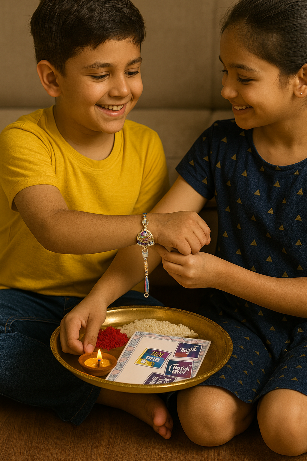 ๐งตโจ Stylish Beaded Rakhi for Brother