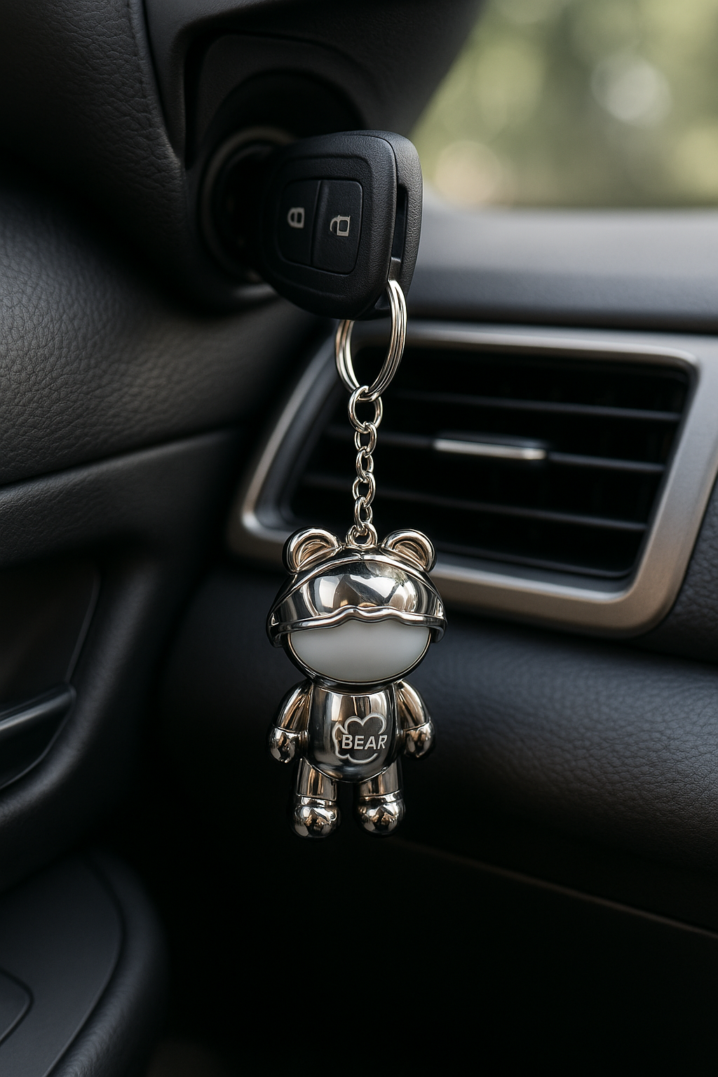 Silver Bear Keychain |