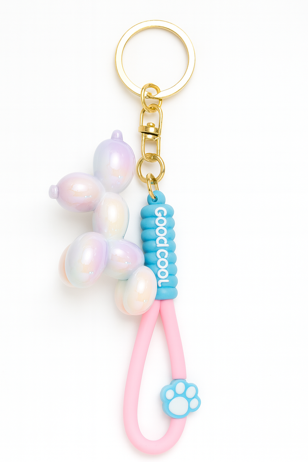 Pastel Balloon Dog Keychain