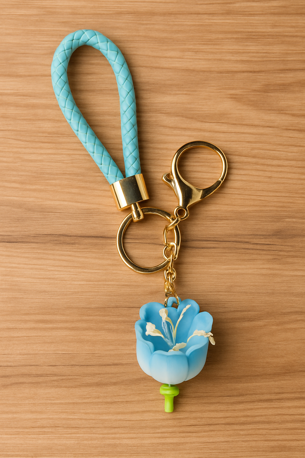 Blue Flower Keychain-