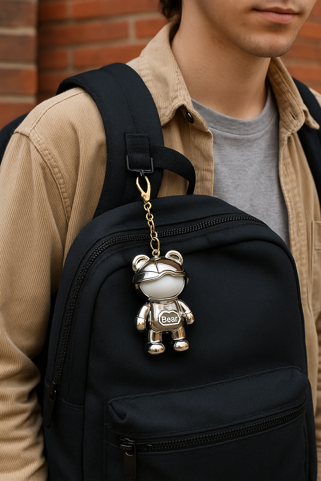 Silver Bear Keychain |