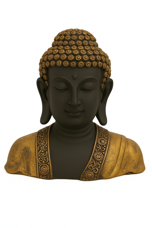 ✨ Black & Golden Buddha Bust Idol🎇