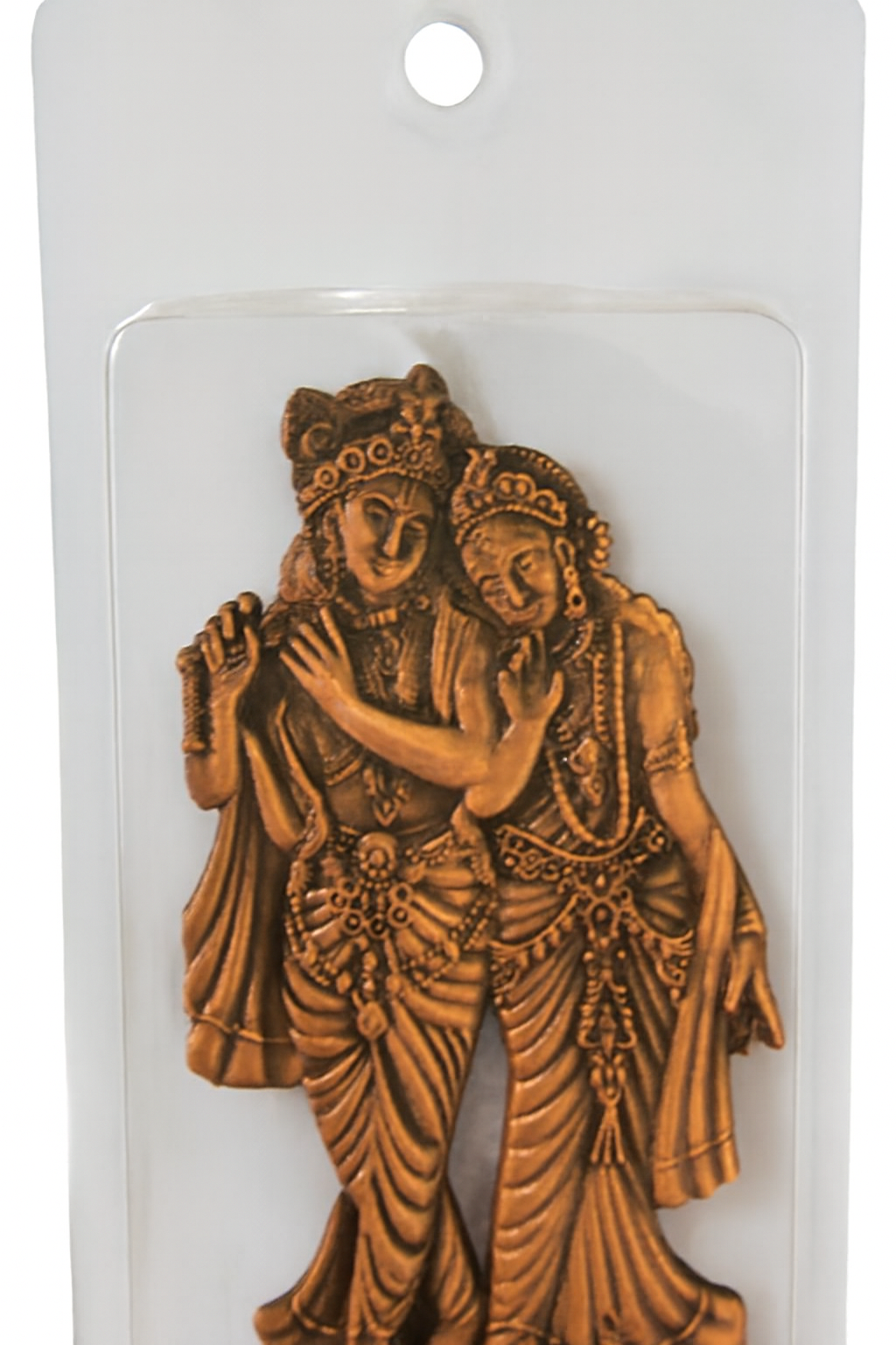 Radha Krishna Bronze Finish Miniature Idol