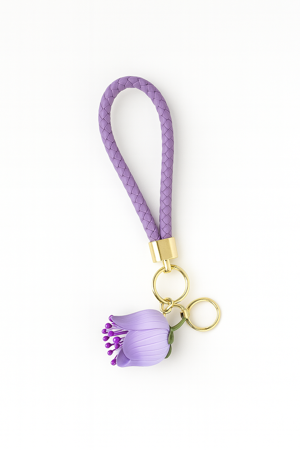 Purple Flower Keychain