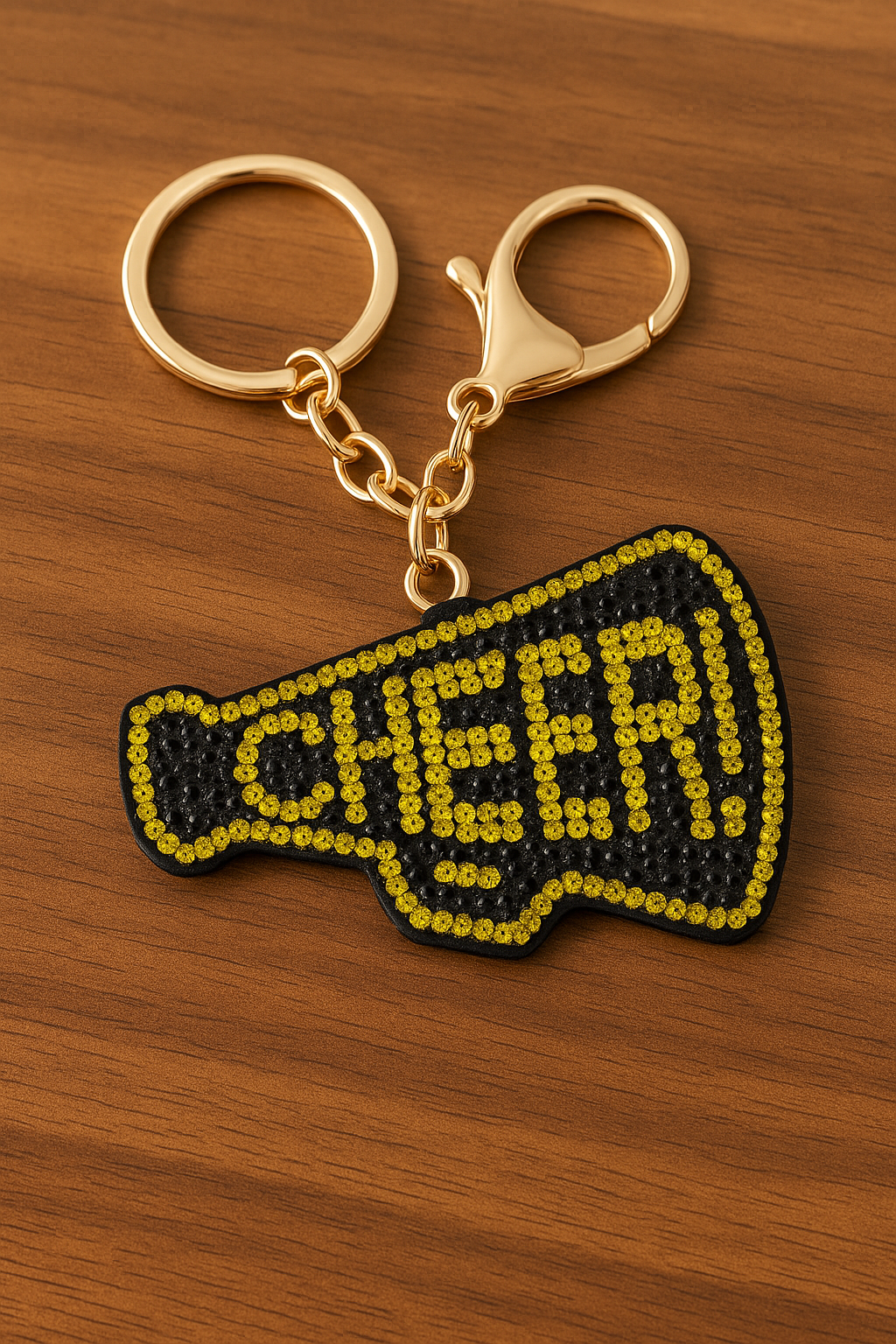 “CHEER!” Rhinestone Keychain
