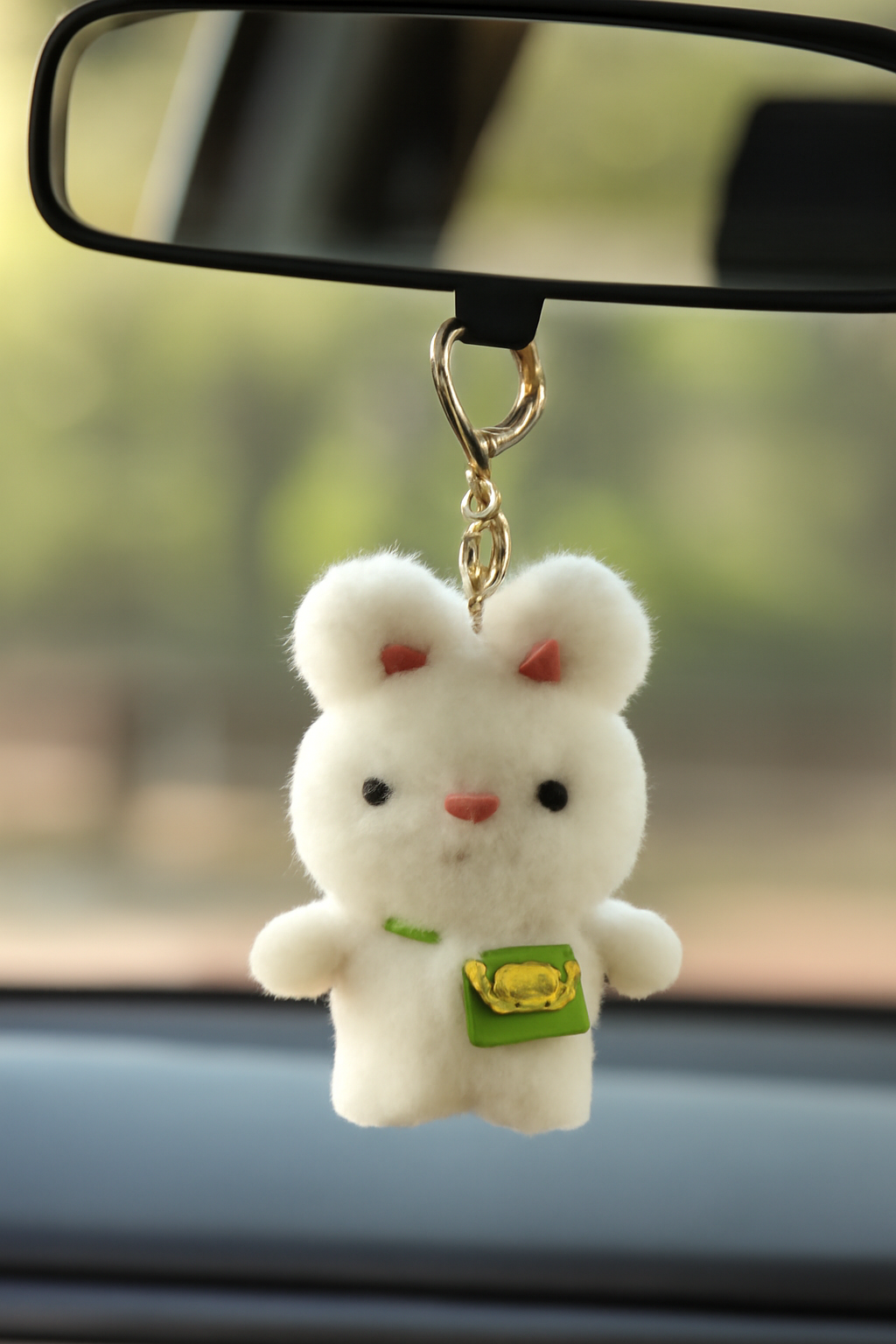 Cute Fluffy Bunny Keychain