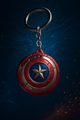 Captain Shield Metal Keychain
