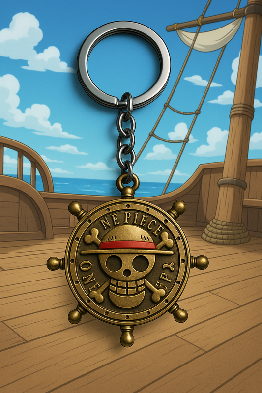 Vintage Pirate Ship Wheel Keychain