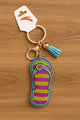 Colorful Rhinestone Flip-Flop Keychain