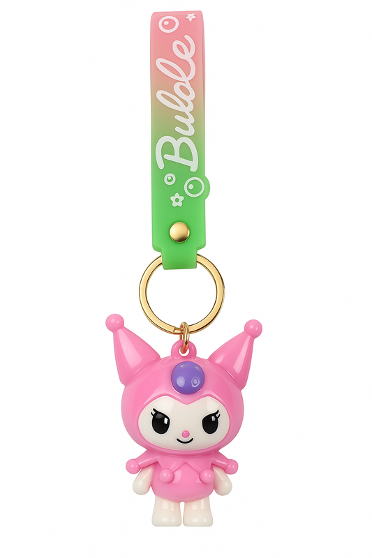Cute Cartoon Girl Keychain -