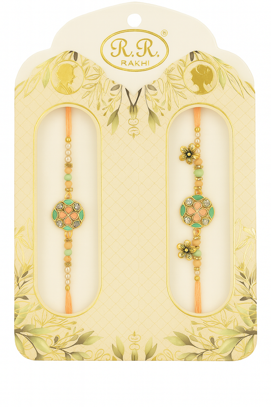 Designer Floral Rakhi Combo 💖