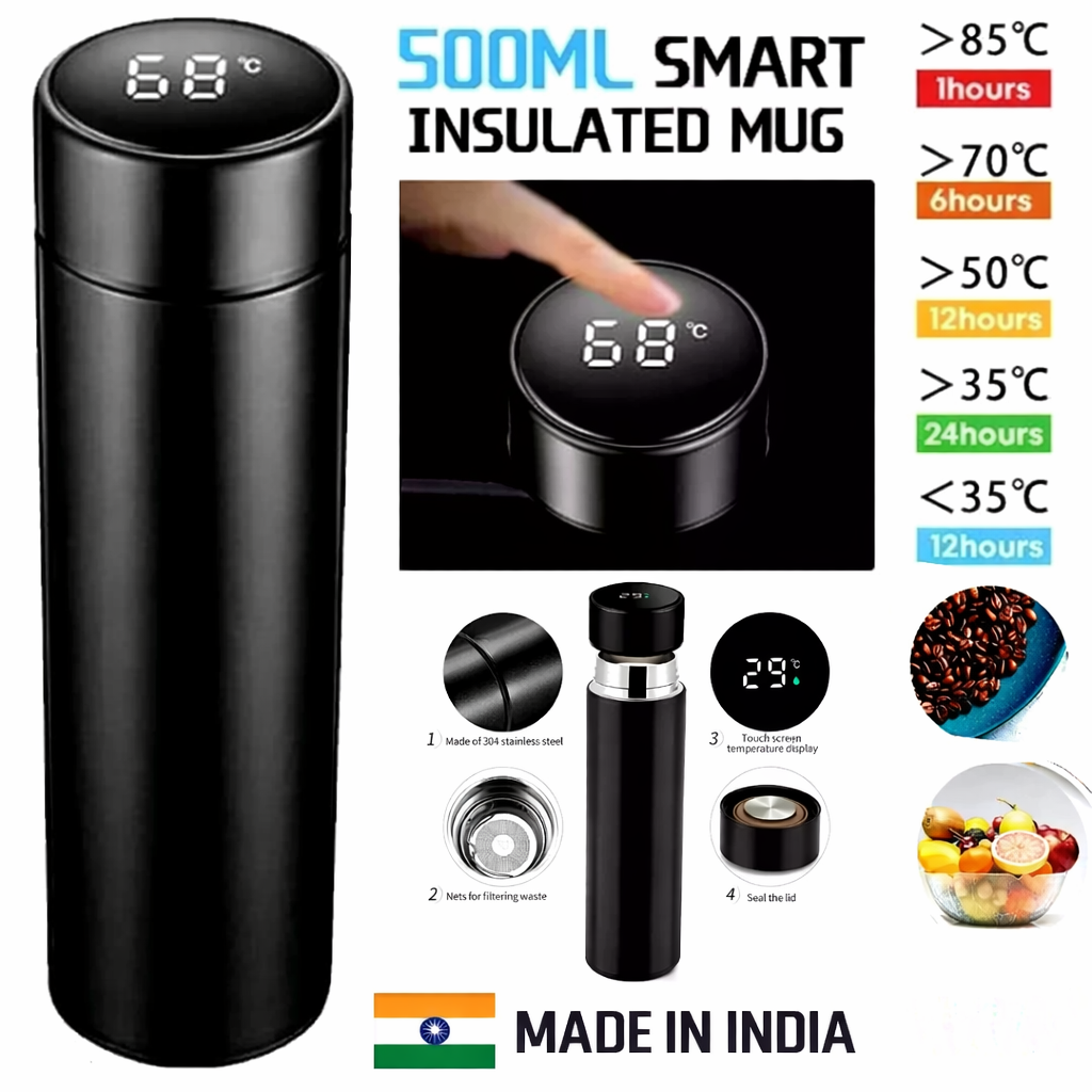 Personalized Temperature Display Water Bottle