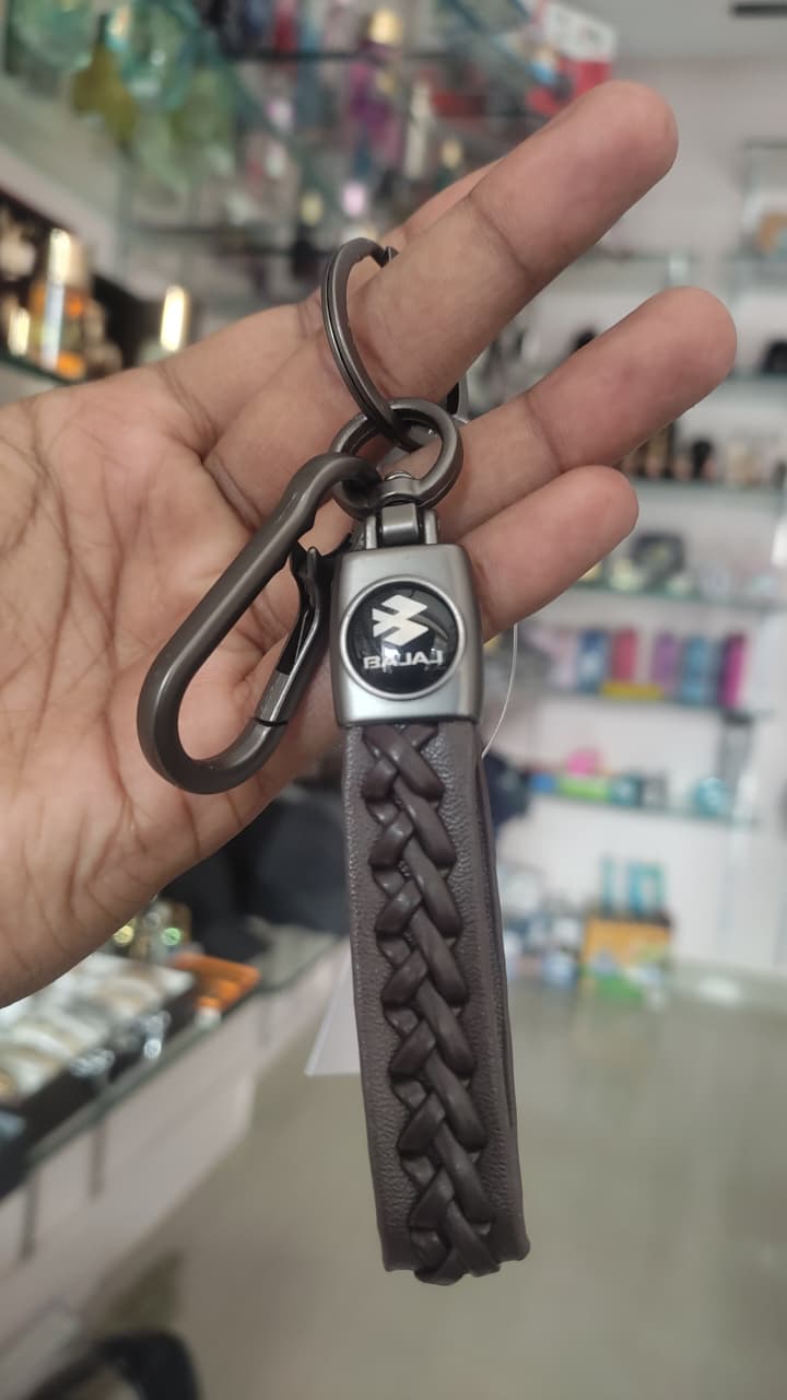 Bajaj Premium Braided Leather keychain