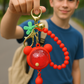 Cute Red Bear Keychain