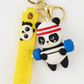 Cute Panda Weightlifter Keychain