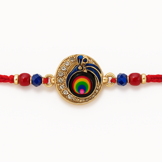 🌈 Designer Peacock Rakhi for Brother