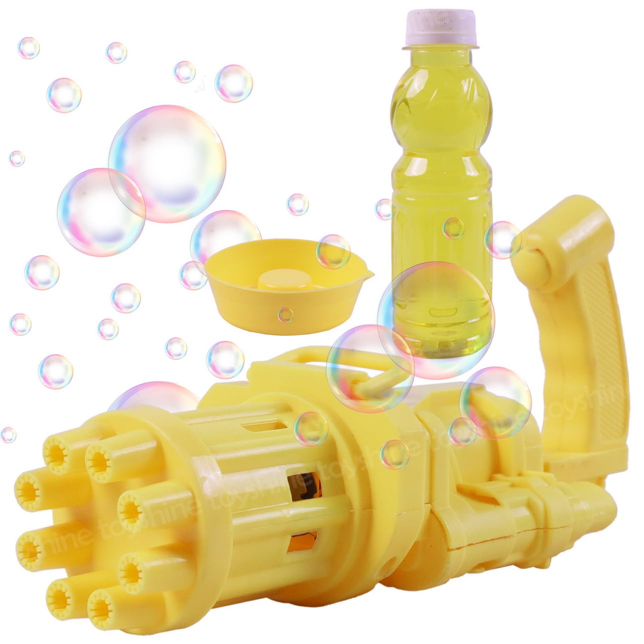 8 Hole Electric Bubbles Gun Gatling Bubble Machine Toy with Scoup Bottle