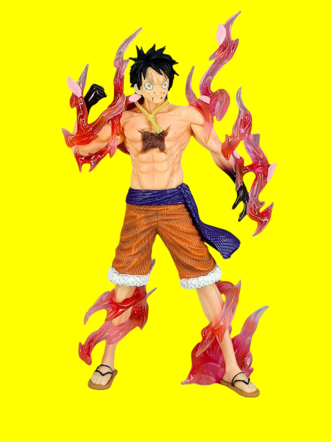 Luffy with Flame Anime Figure
